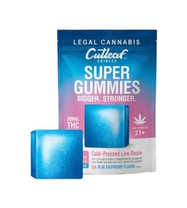 CUTLEAF COLD-PRESSED LIVE ROSIN CBD/THC SUPER GUMMIES 120 MG - Image 6
