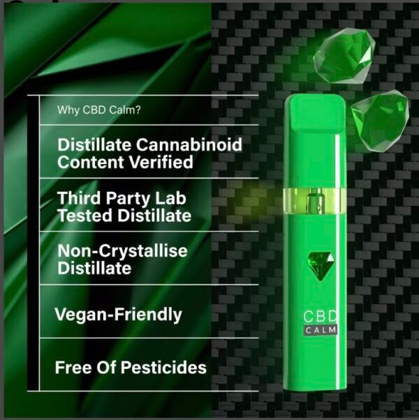 Super Lemon Haze – CBD Terpenes 1800mg Disposable Vape | CBD Calm - Image 3