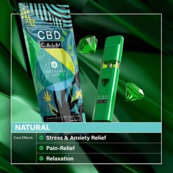 Natural - CBD Distillate 1800mg Disposable Vape | CBD Calm - Image 2