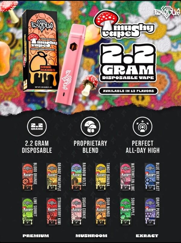 Sour Mango Exodus Mushy Disposable Vape 2.2G - Image 4