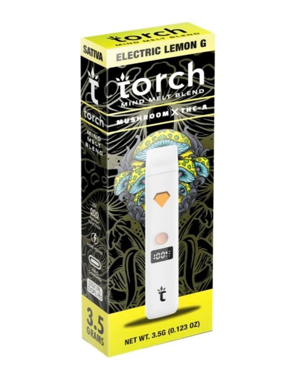 Electric Lemon G Torch Mind Melt Mushroom x THC-A Blend White Series Vape 3.5G