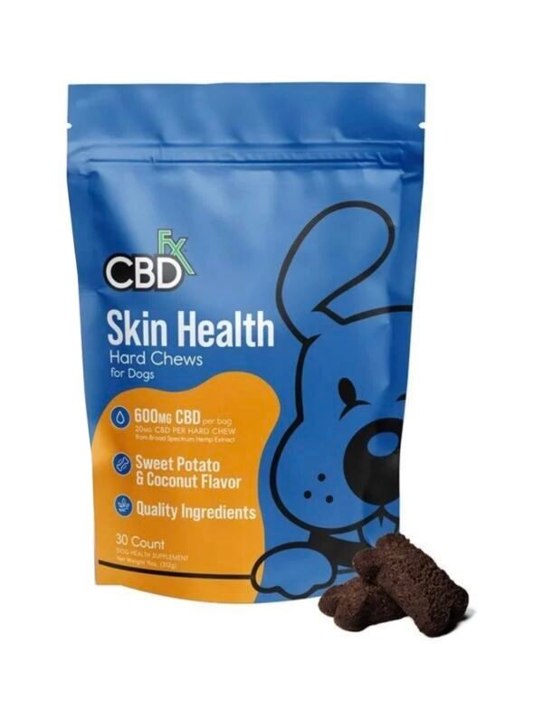 CBDfx Skin Health Hard Chews For Dogs 600mg CBD