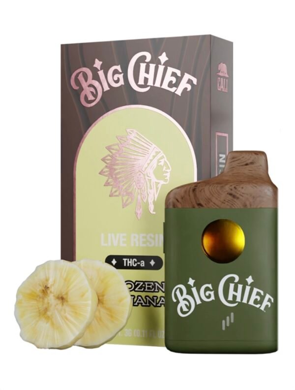 Frozen Banana Big Chief Live Resin THC-a Disposable Vape 3G