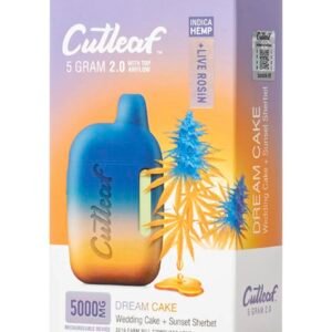 Dream Cake Indica Cutleaf Live Rosin Disposable Vape 5G